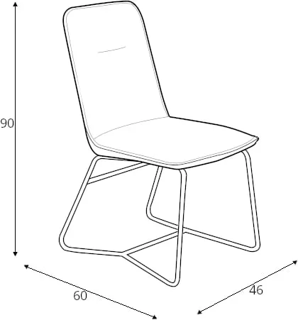 Elegantní židle do jídelny na ocelových nohách K-390