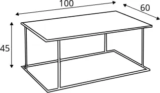 Stolik 100x60 Walt Metal
