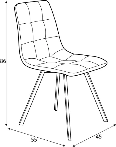 Moderní čalouněná židle do jídelny K-402