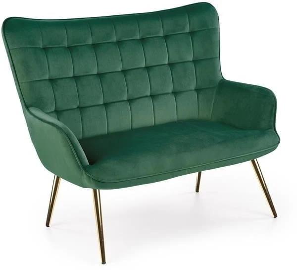 Tapicerowana sofa Castel 2 XL ciemny zielony