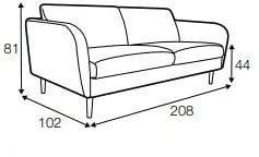 Sofa 3-osobowa Polly