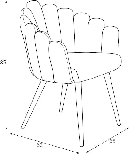 Elegantní čalouněná židle do jídelny K-410