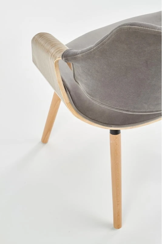 Čalouněná židle s prvky dřeva do jídelny K-396