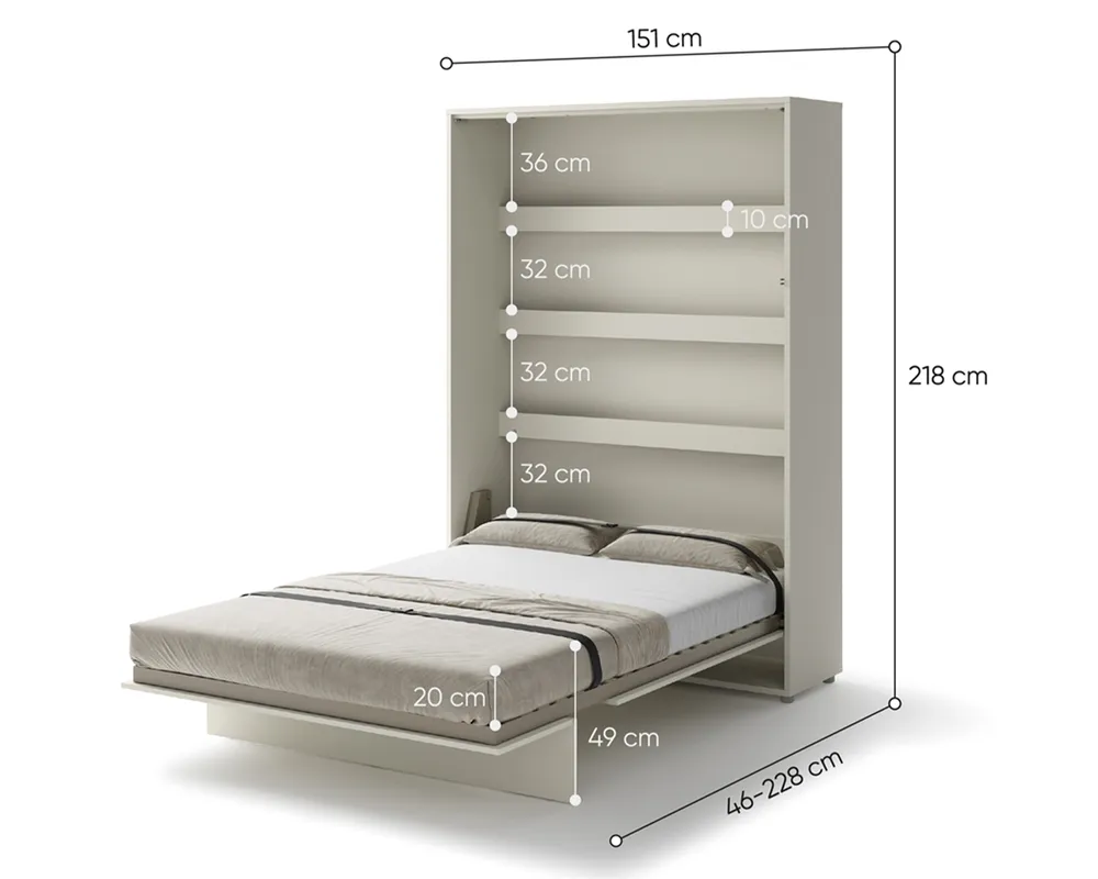Sklápěcí postel vysoká 140 Bed Concept