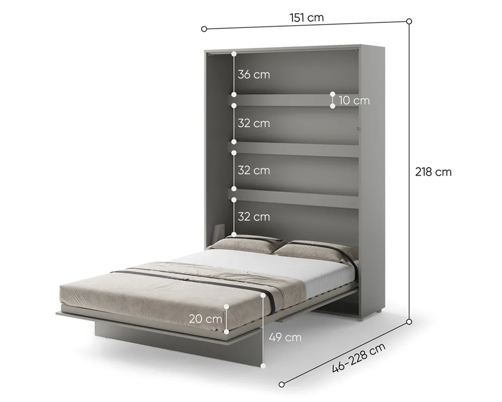 Półkotapczan Pionowy 140 Bed Concept