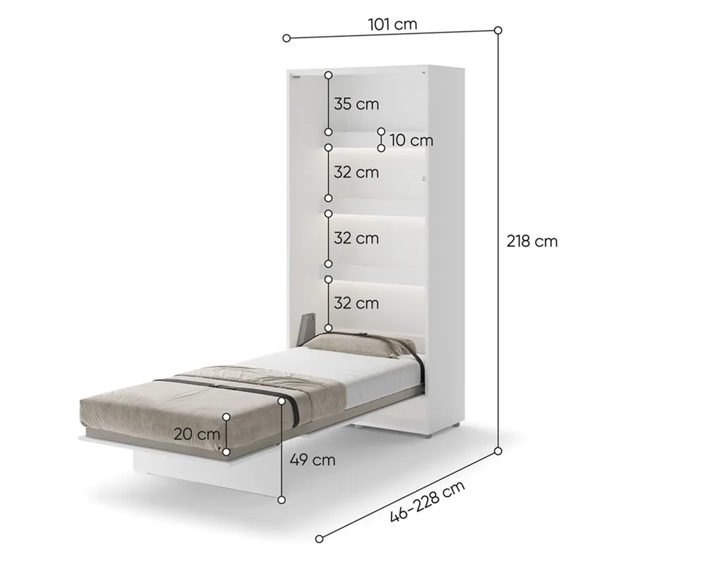 Półkotapczan Pionowy 90 Bed Concept