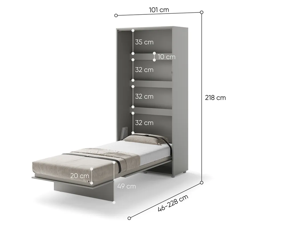 Sklápěcí postel vysoká 90 Bed Concept
