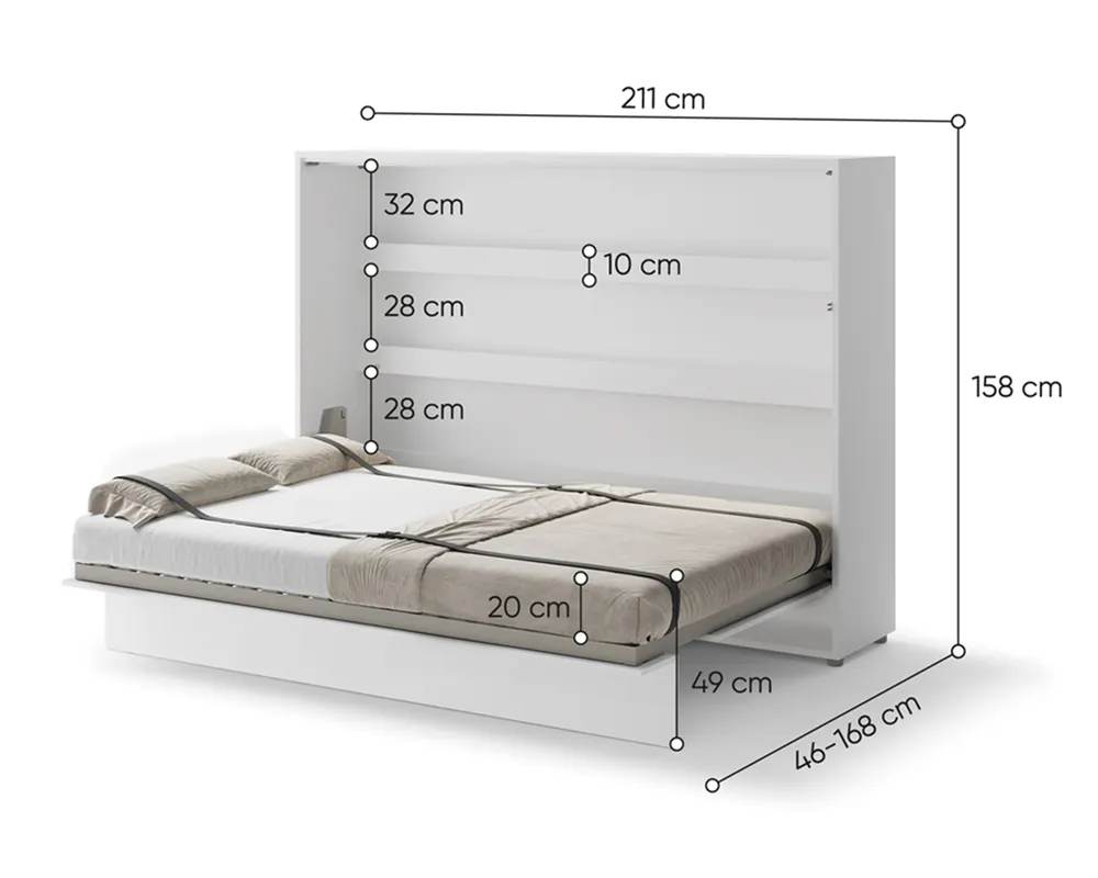 Półkotapczan Poziomy 140 Bed Concept