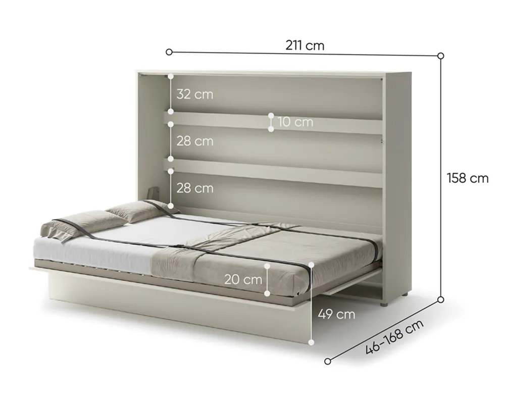 Półkotapczan Poziomy 140 Bed Concept