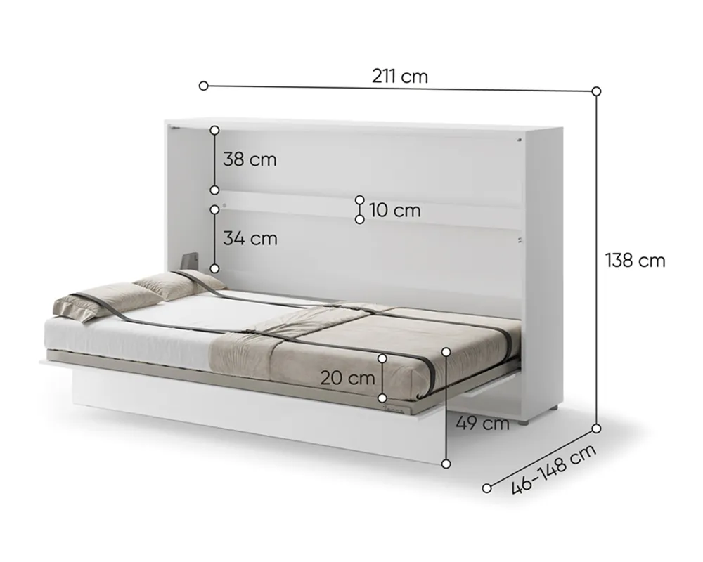 Półkotapczan Poziomy 120 Bed Concept
