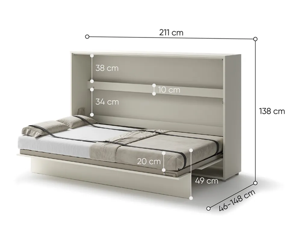 Półkotapczan Poziomy 120 Bed Concept
