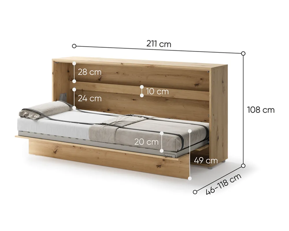 Moderní sklápěcí postel do salónu / ložnice 90 Bed Concept