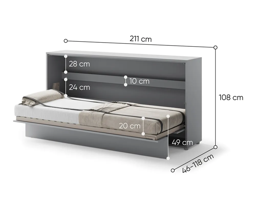 Moderní sklápěcí postel do salónu / ložnice 90 Bed Concept