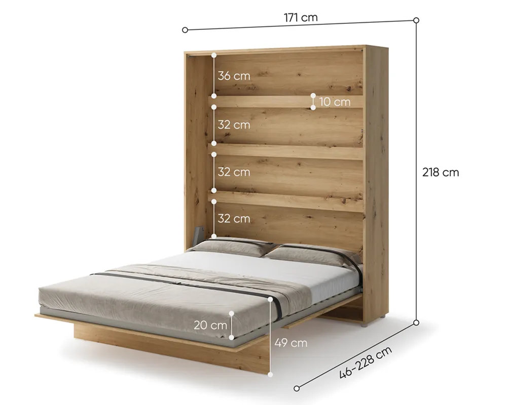 Sklápěcí postel vysoká 160 Bed Concept