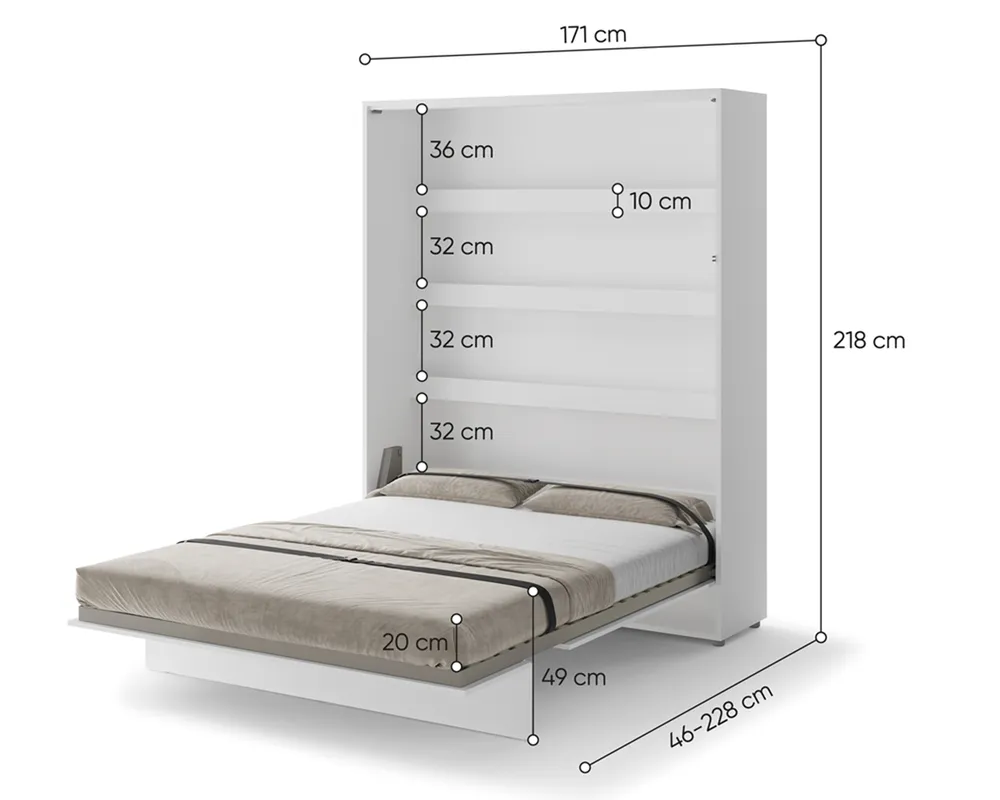 Sklápěcí postel vysoká 160 Bed Concept