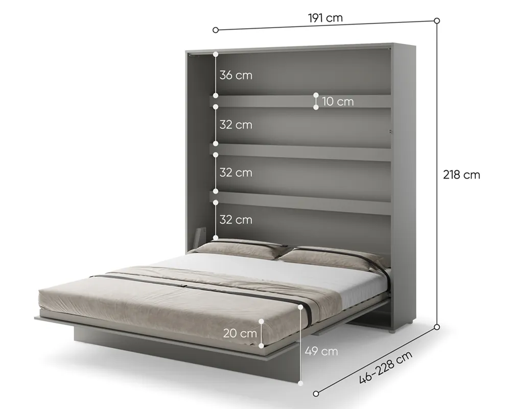 Sklápěcí postel vysoká 180 Bed Concept