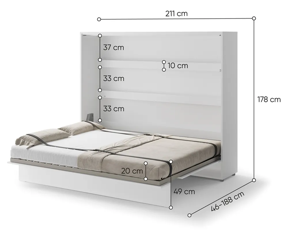 Sklápěcí postel nízká 160 Bed Concept