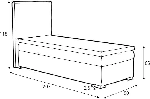 Postel boxspring 90 Toress