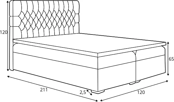 Postel boxspring 120 Dalia