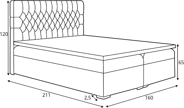Postel boxspring 160 Dalia