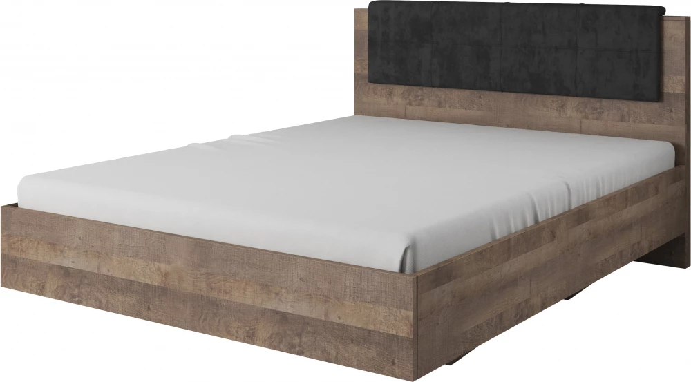 Wygodne łóżko z tapicerowanym zagłówkiem do sypialni Arden
