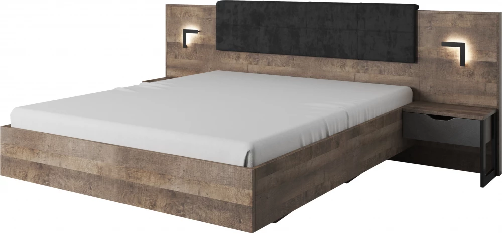 Pohodlná postel s čalouněným potahem do ložnice Arden