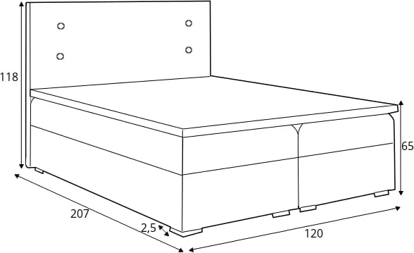Postel boxspring 120 Gino