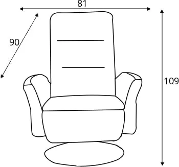 Fotel obrotowy z funkcją relaksu manualnego Basilico