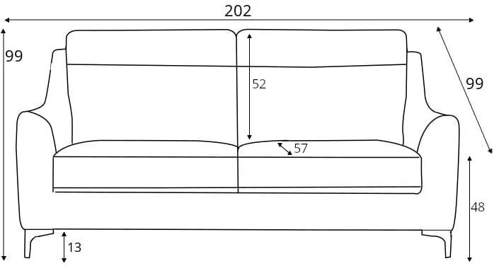 Sofa 3-osobowa Camomilla
