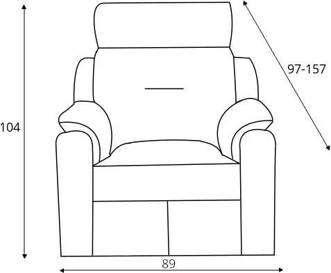 Fotel z funkcją relaksu manualnego Papavero