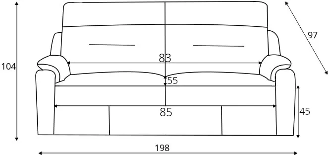 Sofa 3-osobowa Papavero
