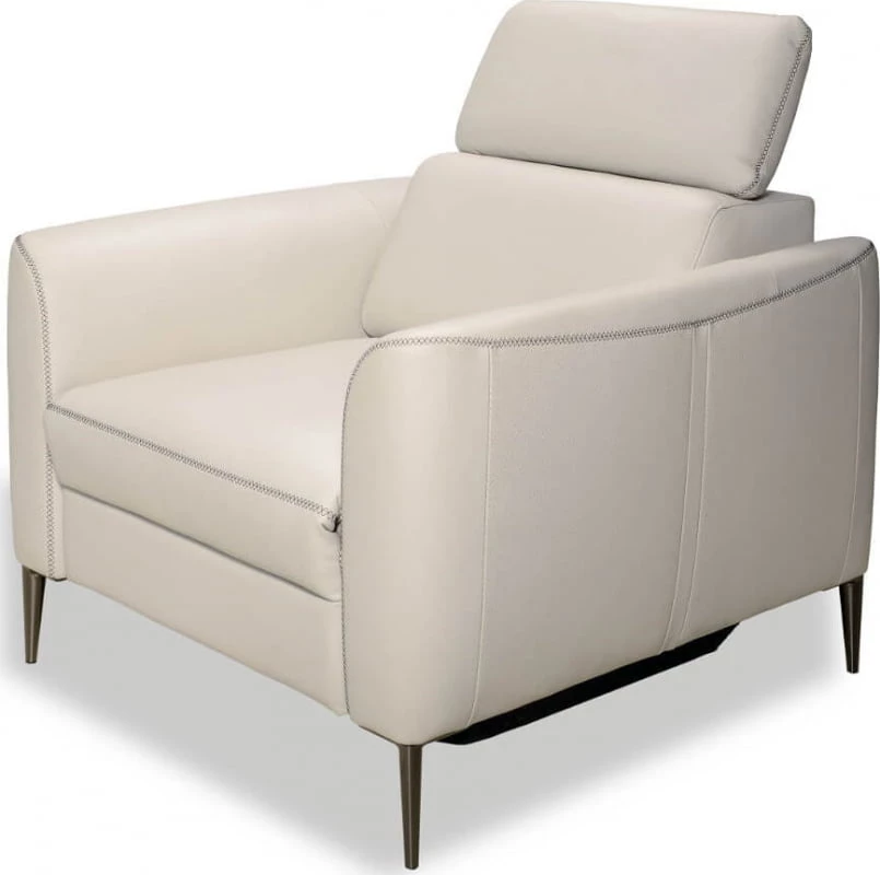 Elegantní kožené křeslo s elektricky výsuvným sedákem na baterky do obývacího pokoje Dianthus