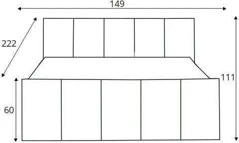 Postel boxspring 140 Fresco