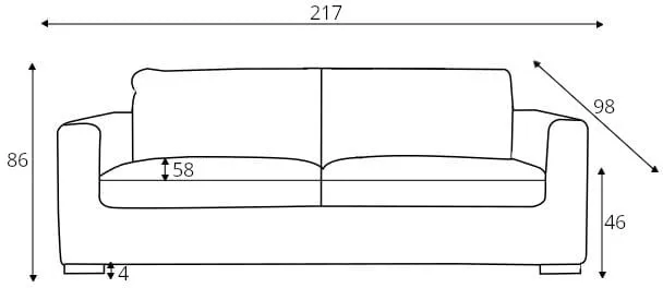 Sofa 3-osobowa Sophia