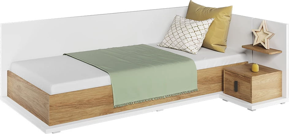 Pohodlná postel pravá s úložným prostorem do studentského pokoje Simi