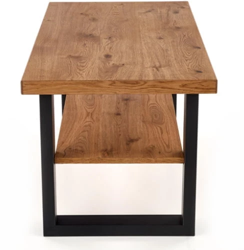 Moderní konferenční stolek na kovových rámech s policí pod deskou stolu do obývacího pokoje Horus