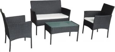 Zestaw 2 foteli ogrodowych ze stolikiem i sofą Letica