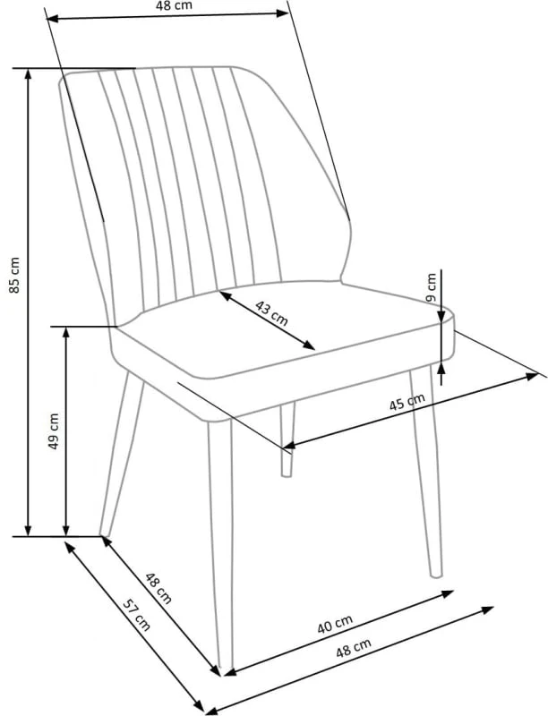 Klasyczne krzesło do jadalni K-432