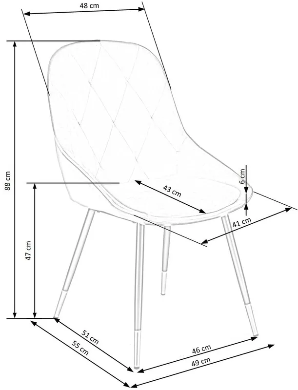 Stylová židle do jídelny K-437