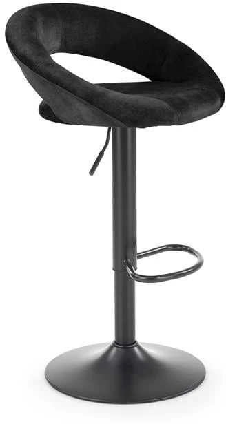 Moderní čalouněná barová židle s opěrkou na nohy do jídelny H-102