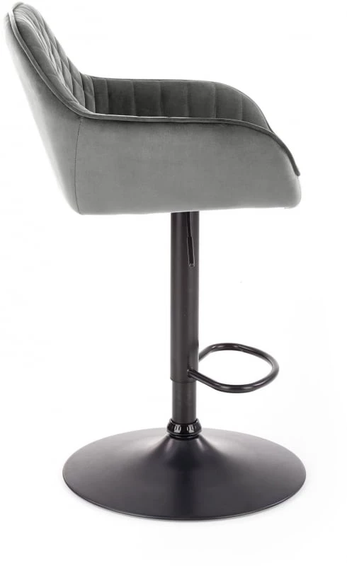 Moderní čalouněná barová židle s opěrkou na nohy do jídelny H-103
