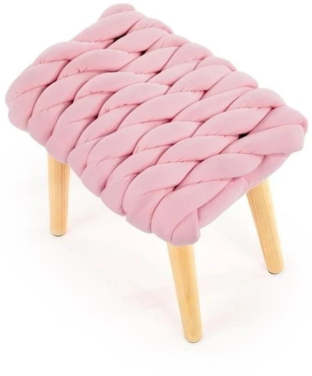 Čalouněná stolička Yeti do obývacího pokoje růžová