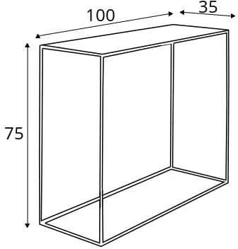 Konsola 100x35 cm Tensio Metal
