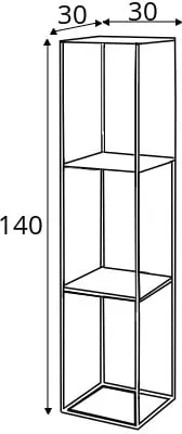 Regał Tensio Pillar 3F 140x30 cm