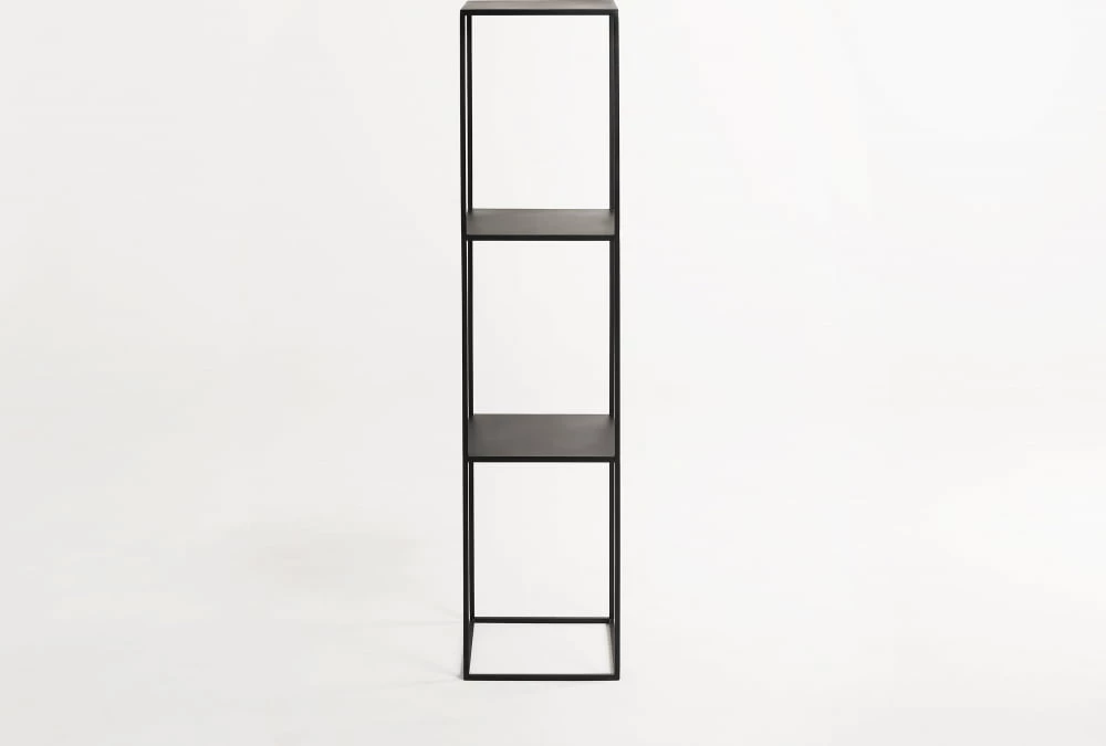 Praktický regál na kovových rámech do obývacího pokoje Tensio Pillar 3F 140x30 cm