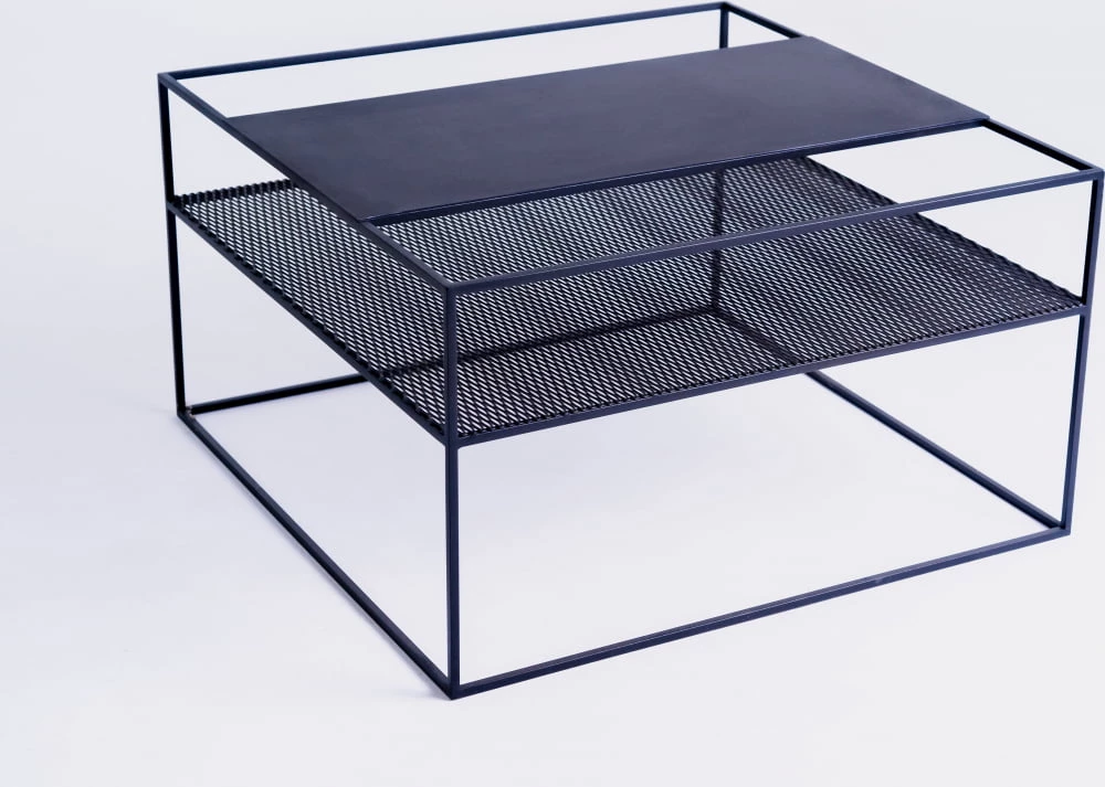 Konferenční stolek na kovových rámech do obývacího pokoje 80x80 Matrix