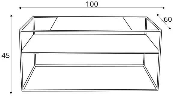 Konferenční stolek na kovových rámech do obývacího pokoje 100x60 Matrix