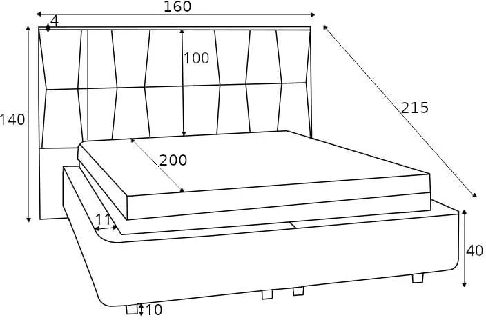 Łóżko 160 Moon