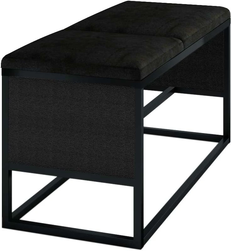Tapicerowana szafka na buty do przedpokoju metalowa LOFT