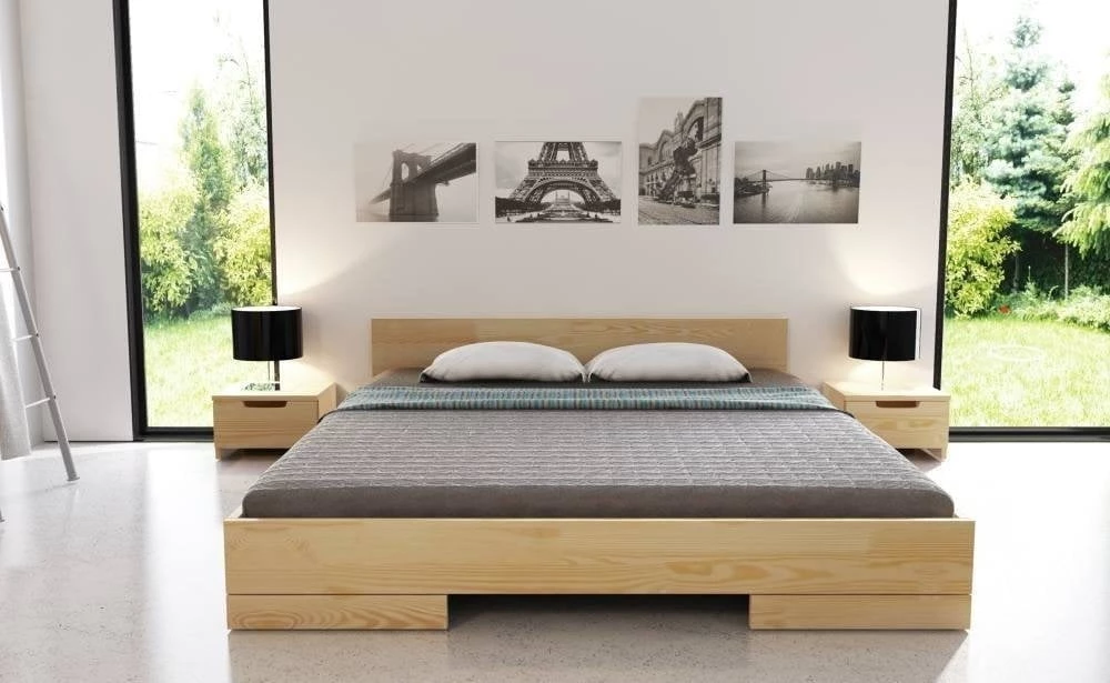 Dřevěná postel borovicová 160 do ložnice Spectrum nízká